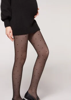 Collant Maternite A Pois