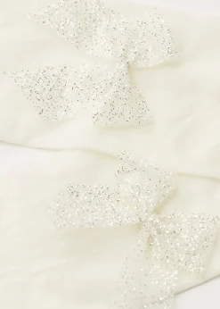Collant Resille Pois Avec Noeud Paillete Pour Fille