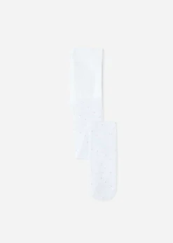 Collant Resille Pois Sur L'Ensemble Pour Fille