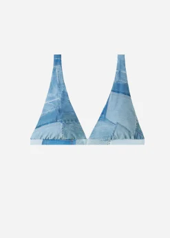 Haut De Maillot Triangle Denim Ibiza