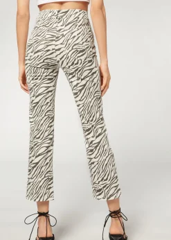 Jean Court A Taille Haute Et Pattes D'Elephant