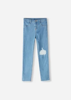 Jean Skinny Extensible Avec Dechirures Pour Fille