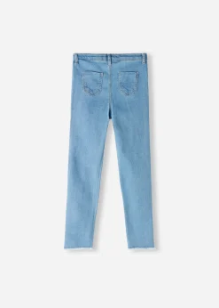 Jean Skinny Extensible Avec Dechirures Pour Fille