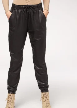 Jogger Thermique Effet Cuir