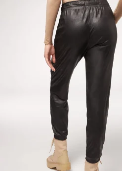 Jogger Thermique Effet Cuir