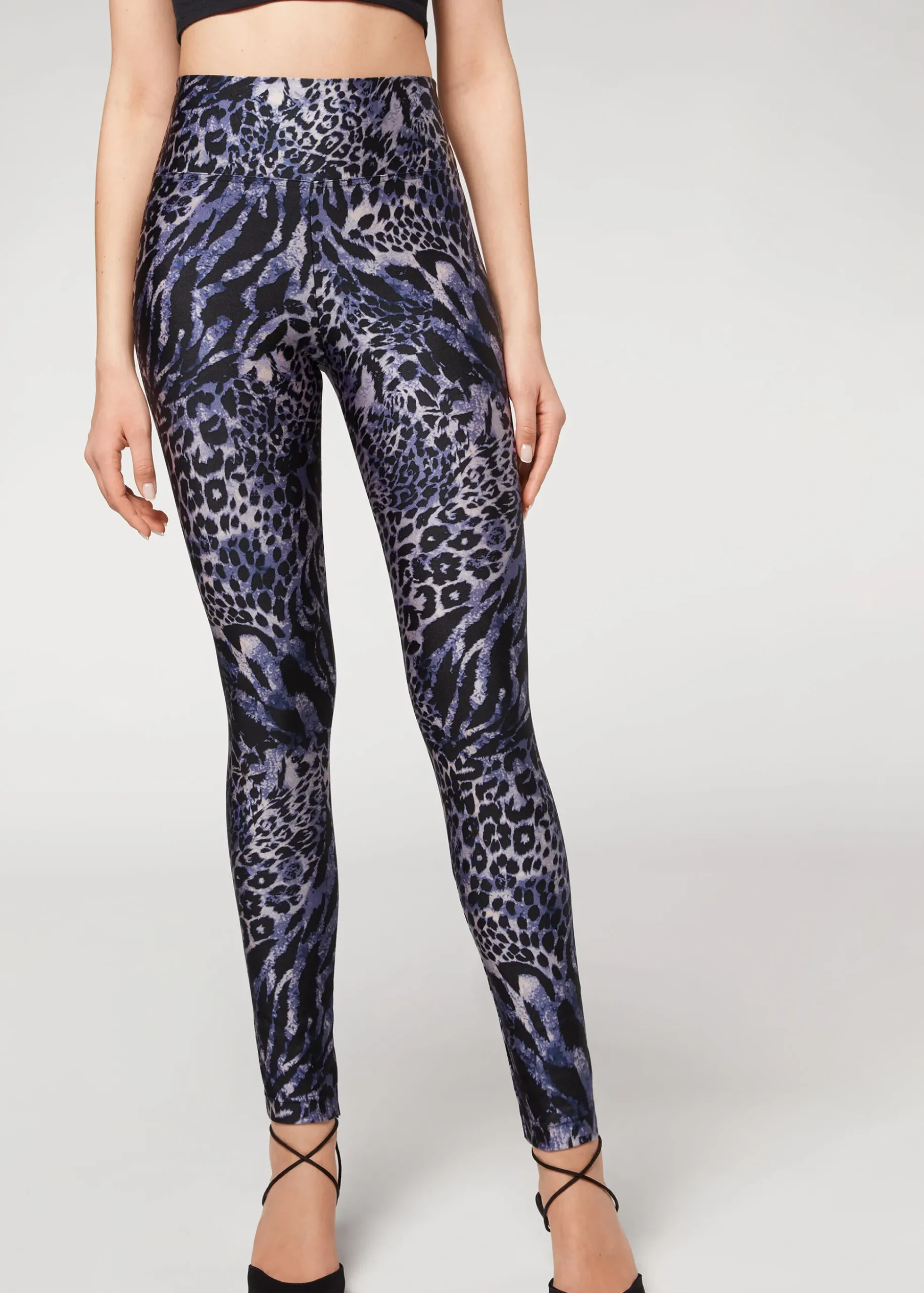 Legging Brillant Sport Motif Animalier