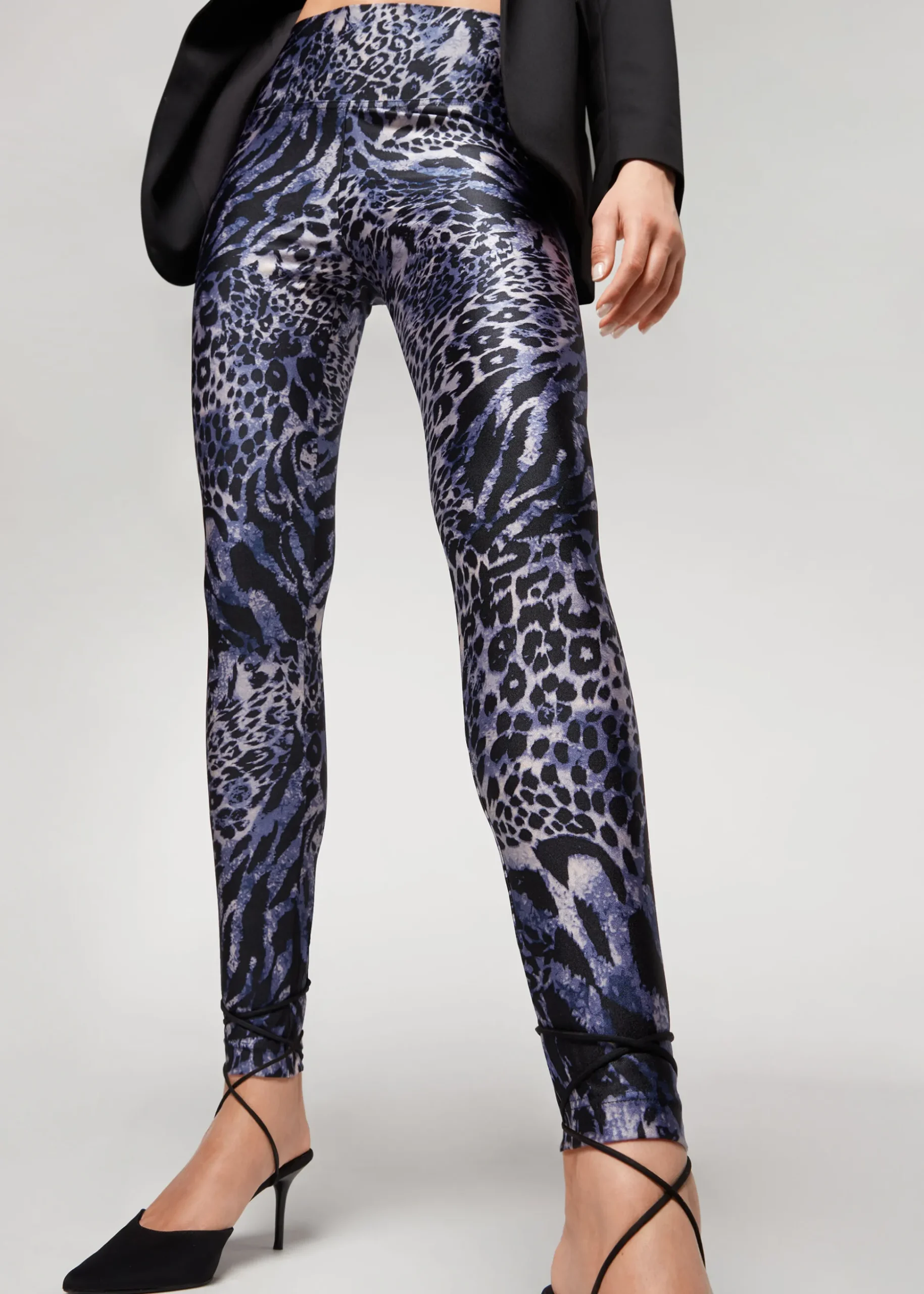 Legging Brillant Sport Motif Animalier
