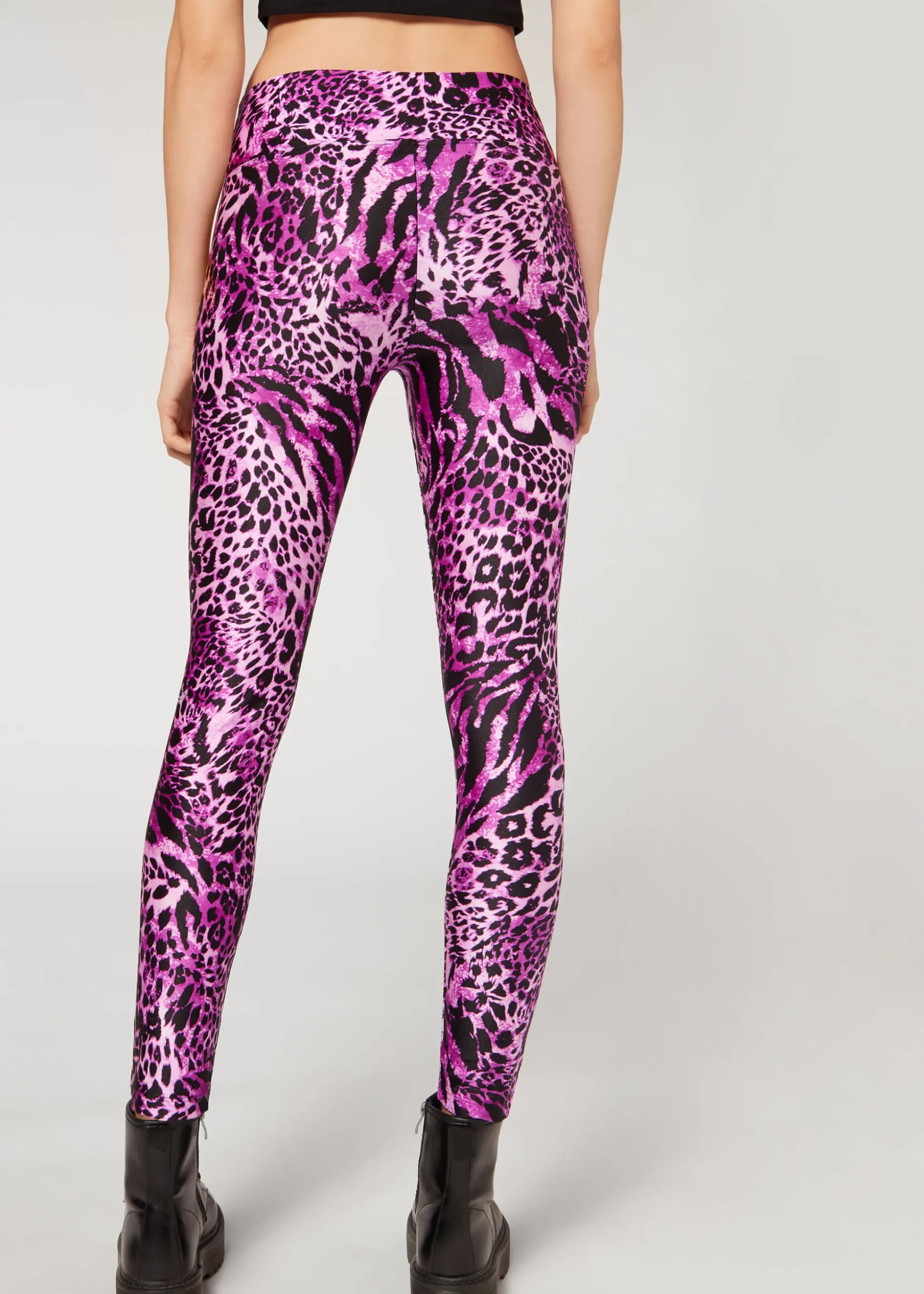 Legging Brillant Sport Motif Animalier