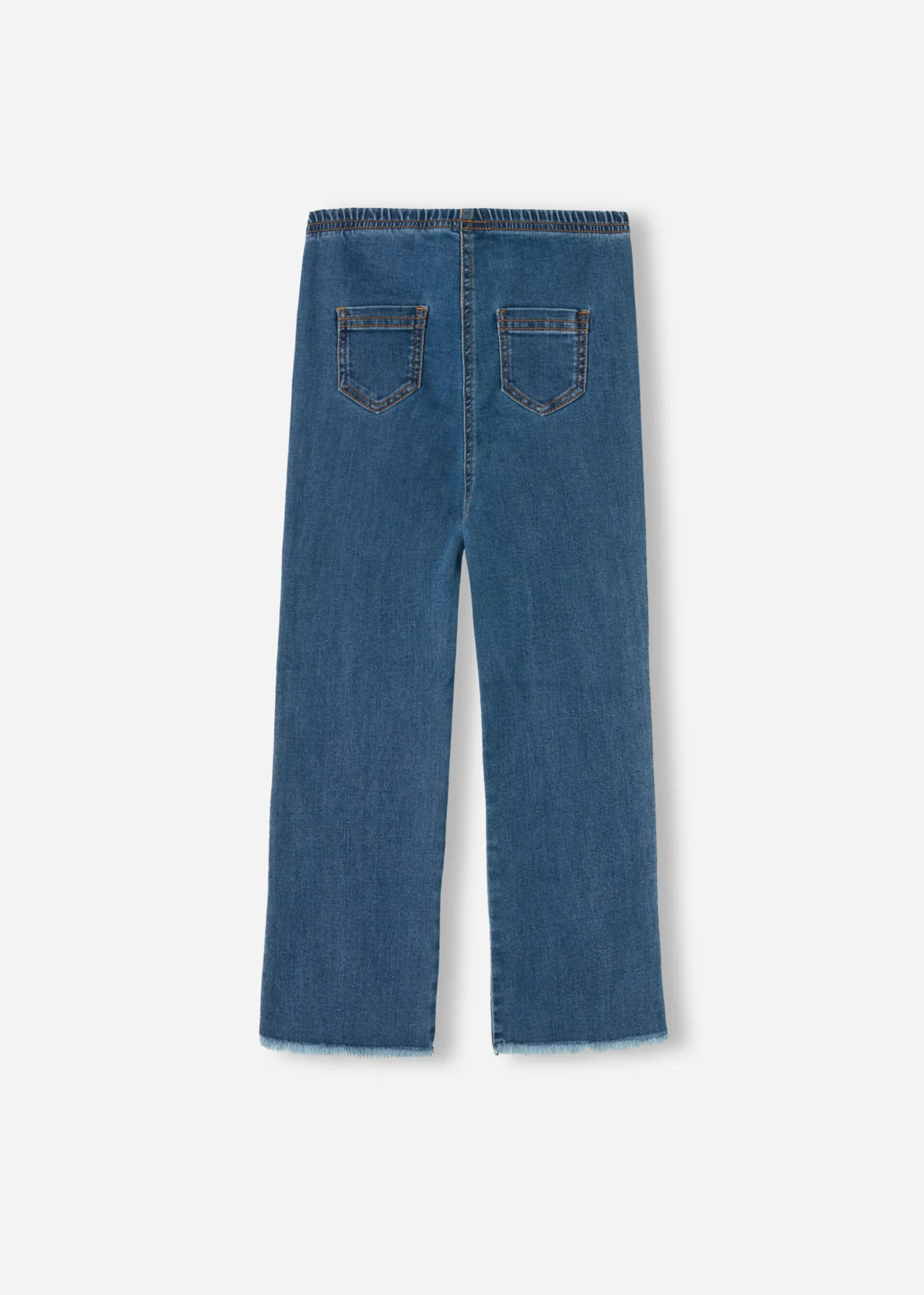 Legging Court En Jean A Pattes D'Elephant Pour Fille