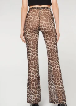 Legging Pattes D'Elephant En Tulle Imprime