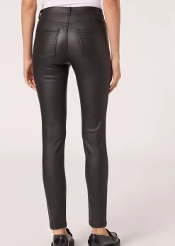 Legging Skinny Effet Cuir