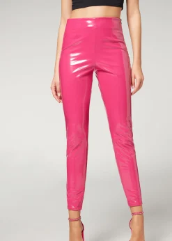 Legging Skinny En Vinyle Thermique