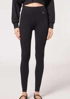 Legging Sportif Sans Coutures A Fines Cotes