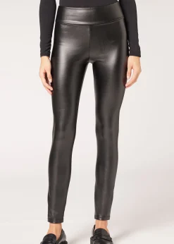 Legging Thermique Effet Cuir