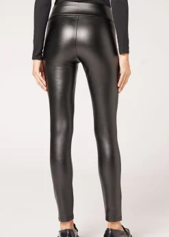 Legging Thermique Effet Cuir