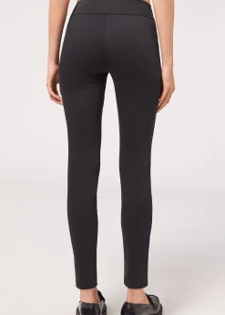 Leggings En Denim Skinny Taille Haute