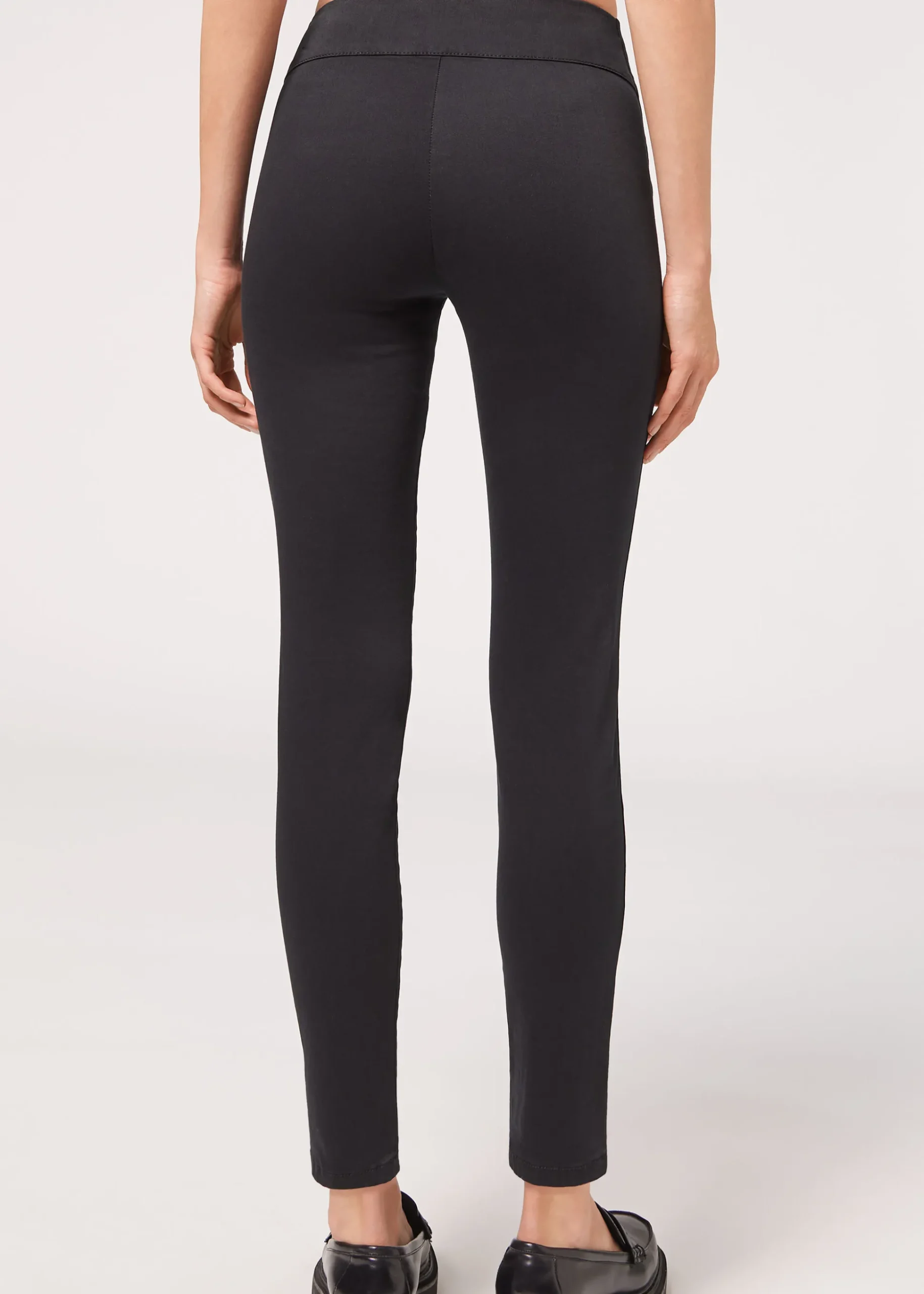 Leggings En Denim Skinny Taille Haute