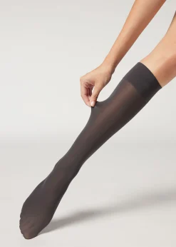 Mi-Bas Semi-Opaques 30 Deniers En Microfibre