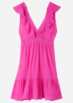 Robe Courte Avec Volant Et Passementerie