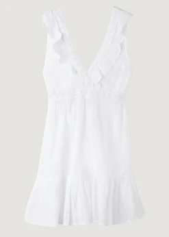 Robe Courte Avec Volant Et Passementerie