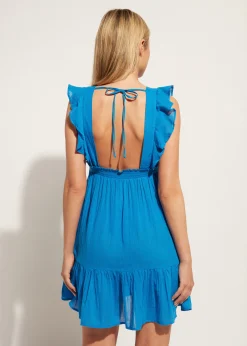 Robe Courte Avec Volant Et Passementerie