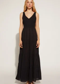Robe Longue Avec Jupe A Volants