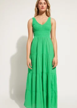 Robe Longue Avec Jupe A Volants