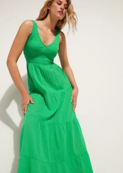 Robe Longue Avec Jupe A Volants
