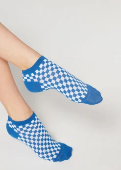 Socquettes Fantaisie A Petits Carreaux